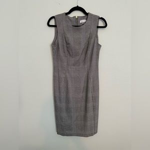 Calvin Klein Sleeveless Sheath Plaid Dress